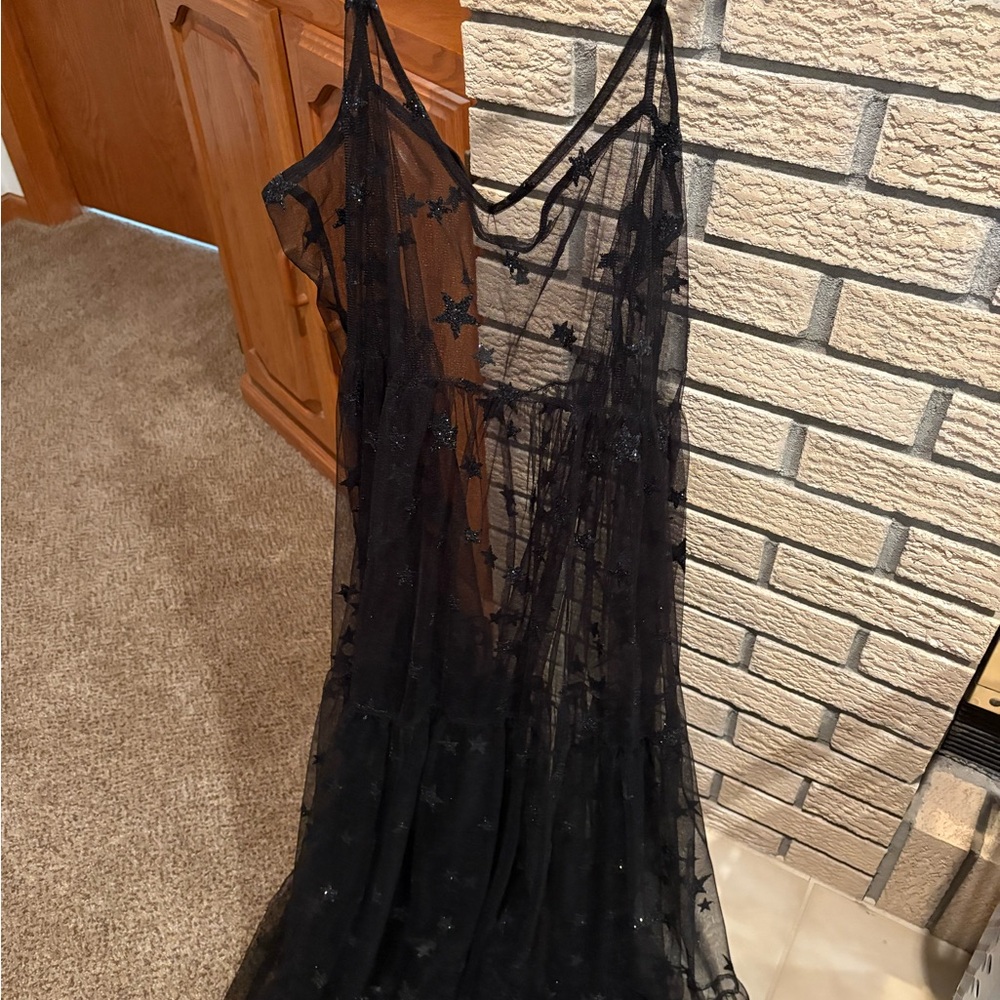 Lirika Matoshi Black Sheer Dress